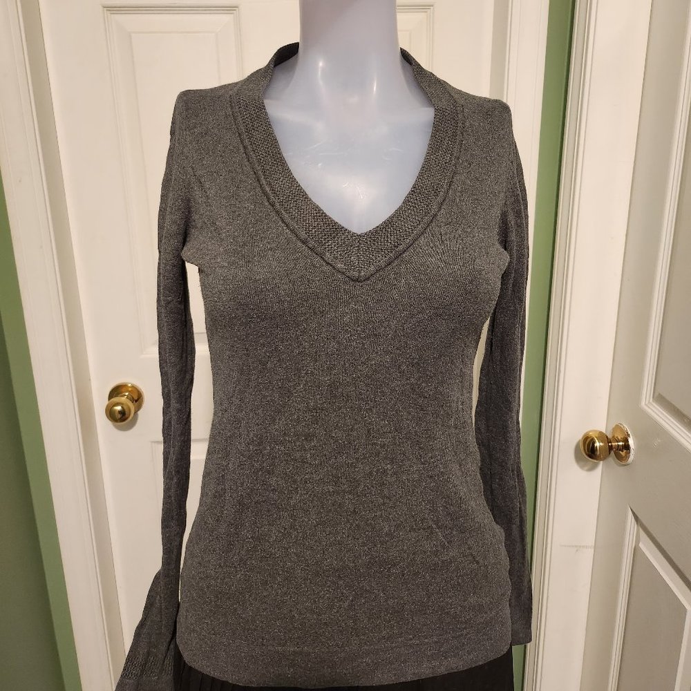 Grey V-neck Sweater